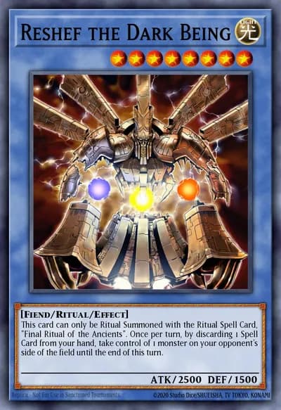 Reshef, o Ser das Trevas — Carta Yu-Gi-Oh!