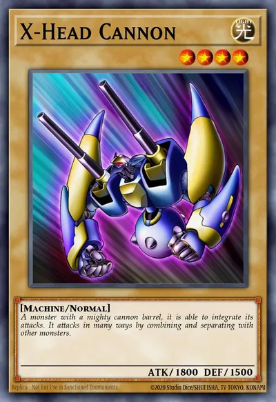 X-Cabeça Canhão — Carta Yu-Gi-Oh!