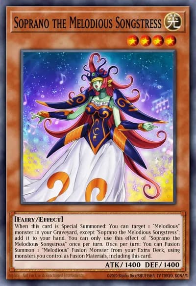 Soprano, a Cantora Melodiosa — Carta Yu-Gi-Oh!