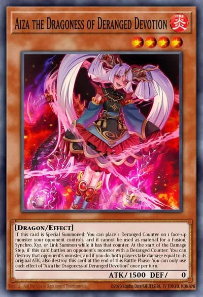 Aiza, a Dragonesa da Devoção Desvairada — Carta Yu-Gi-Oh!