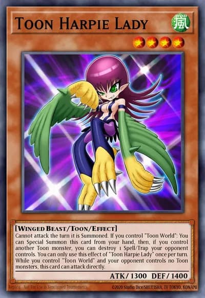 Toon Harpie Lady — Carta Yu-Gi-Oh!