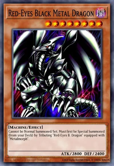 Dragão Negro de Metal de Olhos Vermelhos — Carta Yu-Gi-Oh!