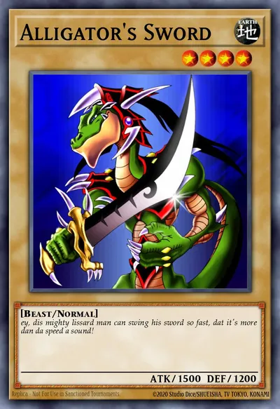 Espada do Jacaré — Carta Yu-Gi-Oh!