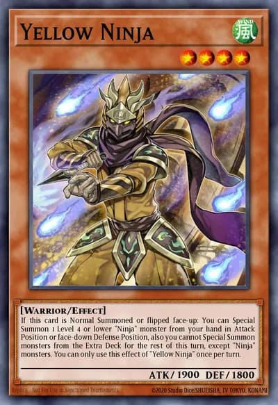 Ninja Amarelo — Carta Yu-Gi-Oh!