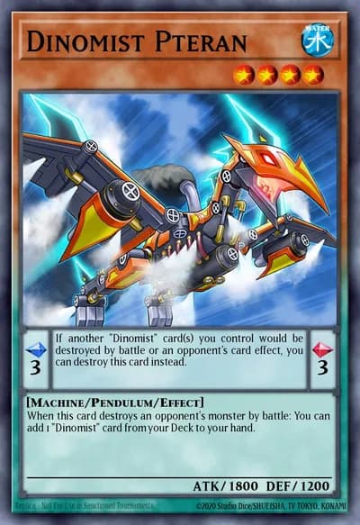 Dinomist Pteran — Carta Yu-Gi-Oh!