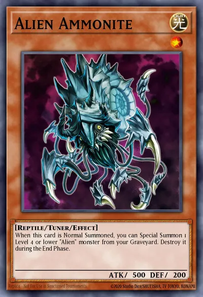 Alienígena Amonite — Carta Yu-Gi-Oh!