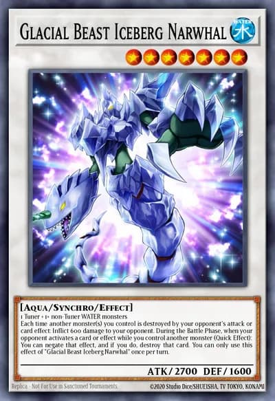 Besta Glacial Narval Iceberg — Carta Yu-Gi-Oh!
