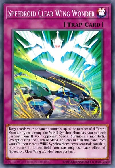 Speedroid Clear Wing Wonder — Carta Yu-Gi-Oh!
