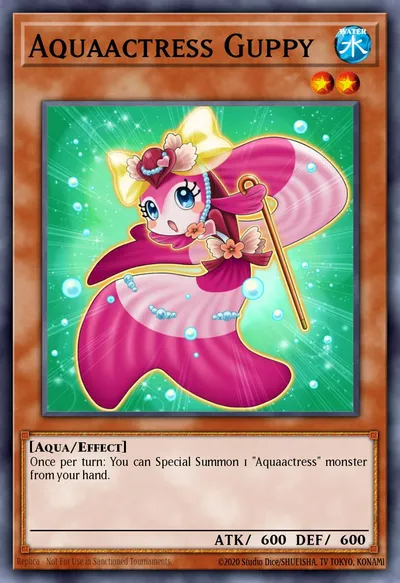 Aquaactress Guppy — Carta Yu-Gi-Oh!