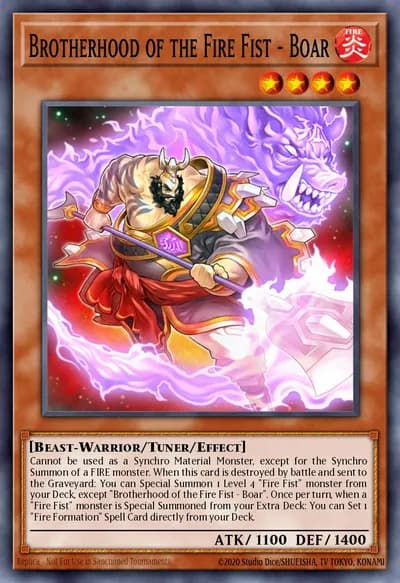 Brotherhood of the Fire Fist - Boar — Carta Yu-Gi-Oh!