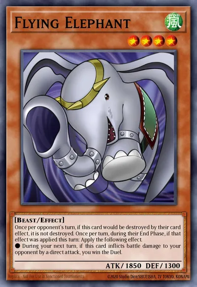 Elefante Voador — Carta Yu-Gi-Oh!