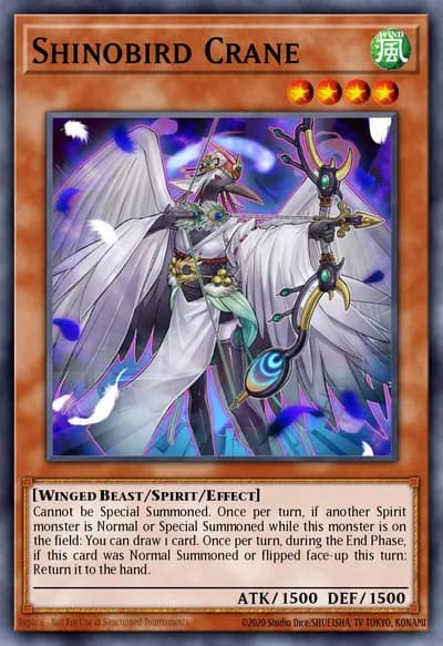 Shinobird Crane — Carta Yu-Gi-Oh!