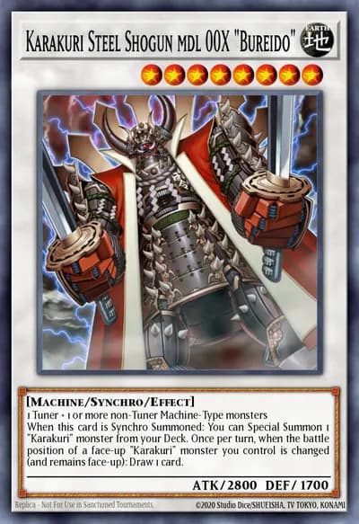 Karakuri Steel Shogun mdl 00X "Bureido" — Carta Yu-Gi-Oh!