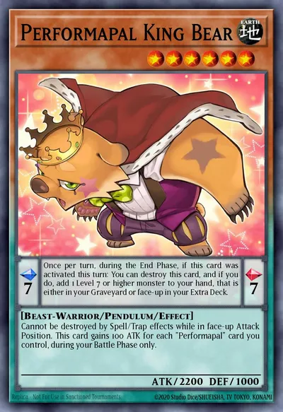 Performapal King Bear — Carta Yu-Gi-Oh!