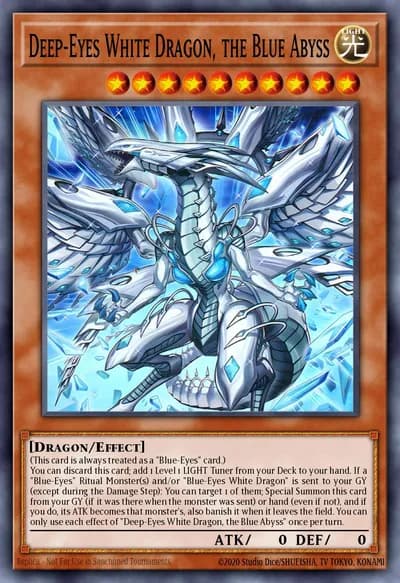 Deep-Eyes White Dragon, the Blue Abyss — Carta Yu-Gi-Oh!