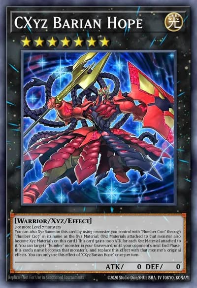 CXyz Barian Hope — Carta Yu-Gi-Oh!