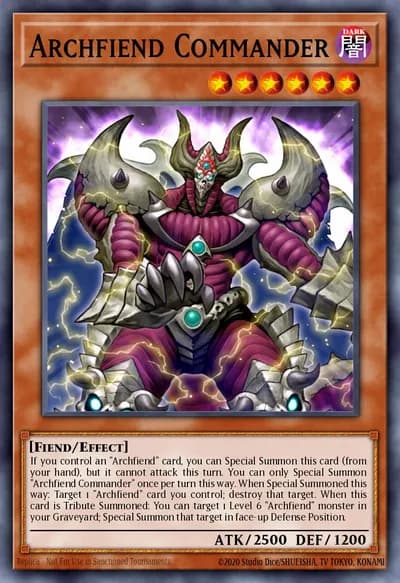Comandante Archfiend — Carta Yu-Gi-Oh!
