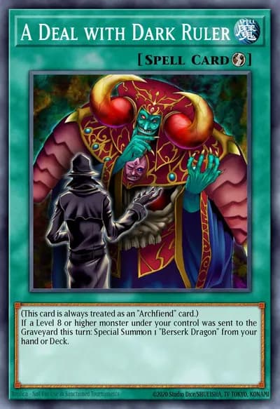Acordo com o Governante das Trevas — Carta Yu-Gi-Oh!
