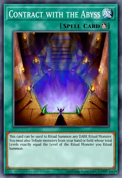 Contrato com o Abismo — Carta Yu-Gi-Oh!
