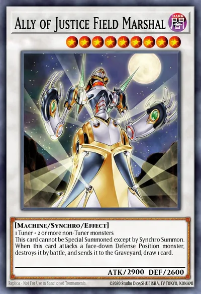 Ally of Justice Field Marshal — Carta Yu-Gi-Oh!