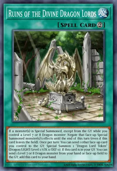 Ruínas dos Senhores Dragões Divinos — Carta Yu-Gi-Oh!