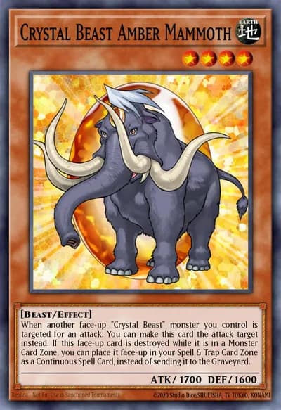 Crystal Beast Amber Mammoth — Carta Yu-Gi-Oh!