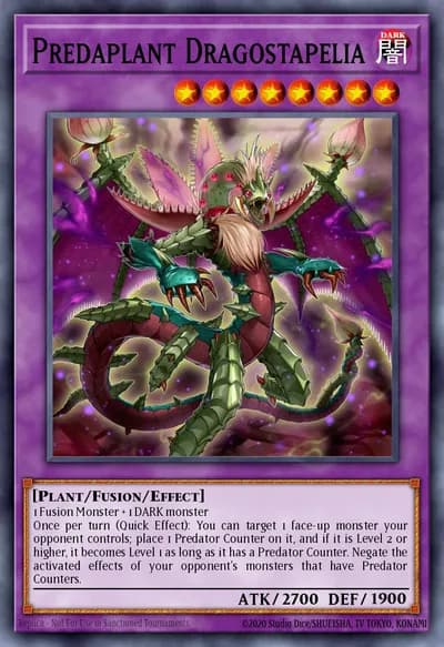 Predaplant Dragostapelia — Carta Yu-Gi-Oh!