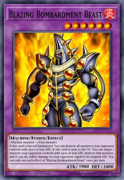 Besta de Bombardeio Incandescente — Carta Yu-Gi-Oh!