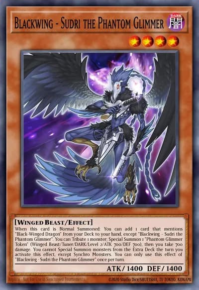 Blackwing - Sudri, o Brilho Fantasma — Carta Yu-Gi-Oh!