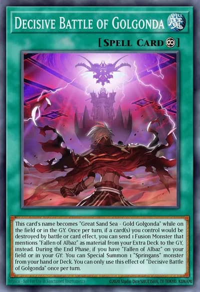Batalha Decisiva de Golgonda — Carta Yu-Gi-Oh!