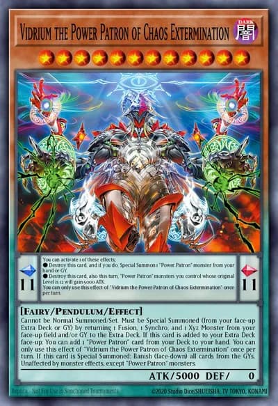 Vidrium, o Patrono do Poder da Exterminação do Caos — Carta Yu-Gi-Oh!