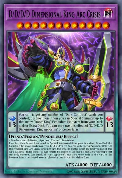 D/D/D/D Rei Dimensional Arco Crise — Carta Yu-Gi-Oh!