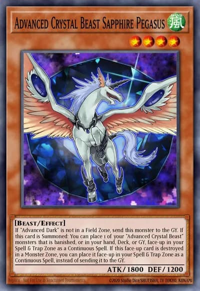 Advanced Crystal Beast Sapphire Pegasus — Carta Yu-Gi-Oh!