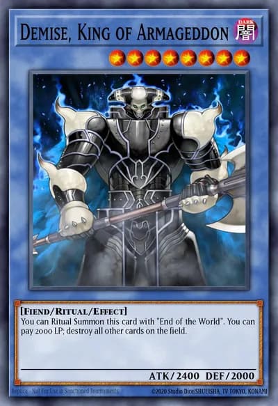 Demise, King of Armageddon — Carta Yu-Gi-Oh!