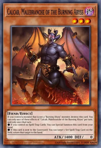 Calcab, Malebranche of the Burning Abyss — Carta Yu-Gi-Oh!