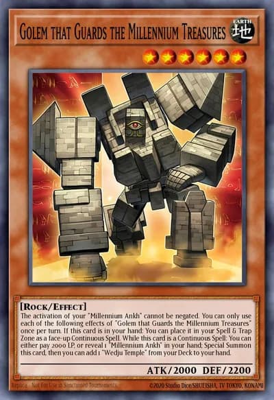 Golem that Guards the Millennium Treasures — Carta Yu-Gi-Oh!