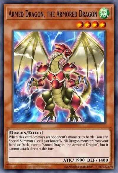 Dragão Armado, o Dragão Blindado — Carta Yu-Gi-Oh!