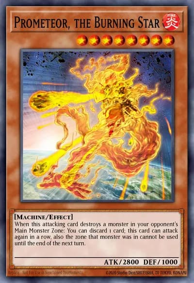 Prometeor, a Estrela Ardente — Carta Yu-Gi-Oh!