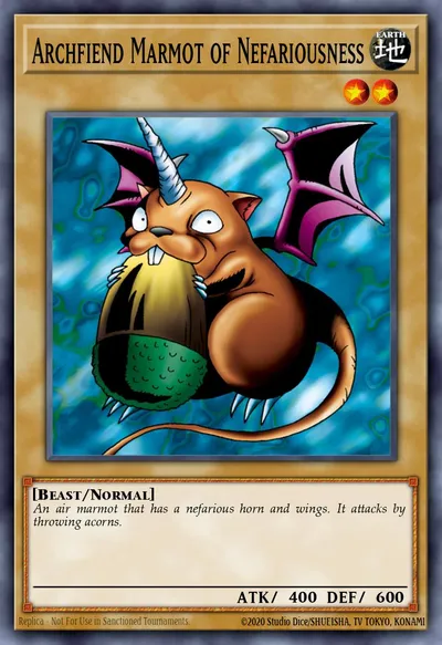 Marmota Arquidemônio da Malignidade — Carta Yu-Gi-Oh!