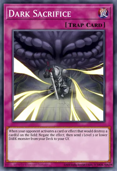 Sacrifício Sombrio — Carta Yu-Gi-Oh!