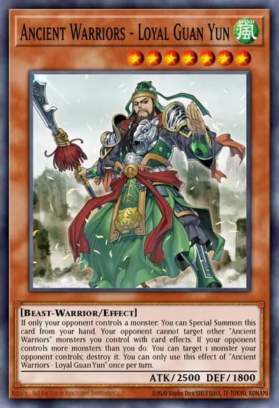 Guerreiros Antigos - Leal Guan Yun — Carta Yu-Gi-Oh!