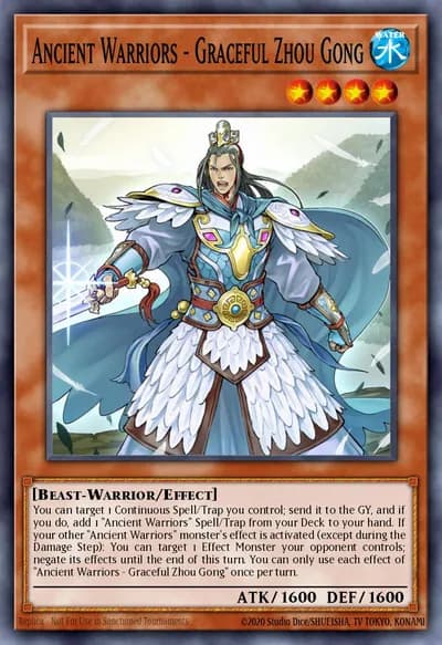 Ancient Warriors - Graceful Zhou Gong — Carta Yu-Gi-Oh!