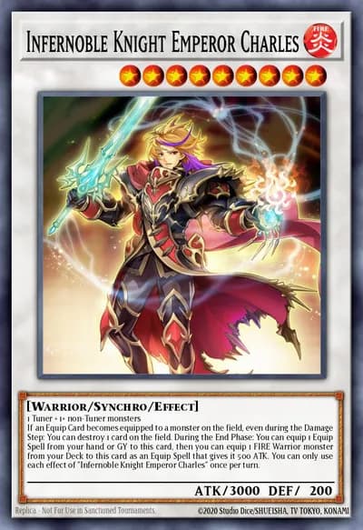 Infernoble Knight Emperor Charles — Carta Yu-Gi-Oh!