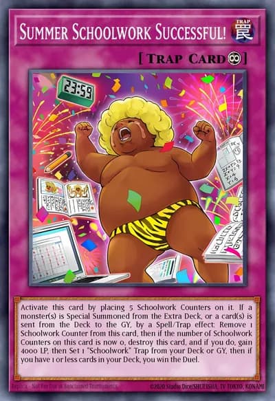 Trabalho de Verão Bem-Sucedido! — Carta Yu-Gi-Oh!