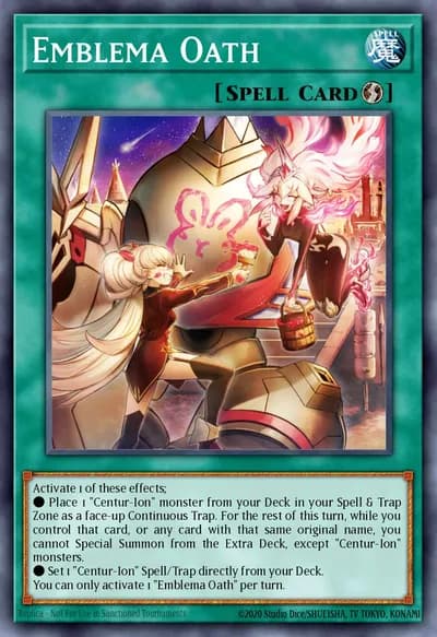 Juramento do Emblema — Carta Yu-Gi-Oh!