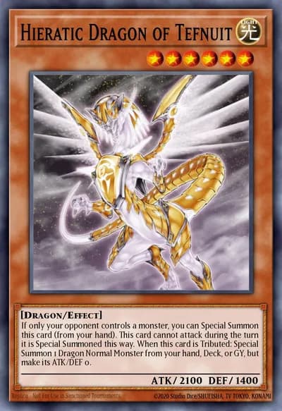 Dragão Hierático de Tefnuit — Carta Yu-Gi-Oh!