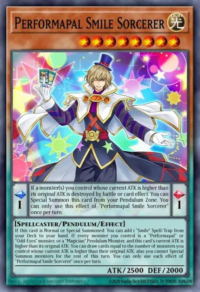 Performapal Sorcerer Sorridente — Carta Yu-Gi-Oh!