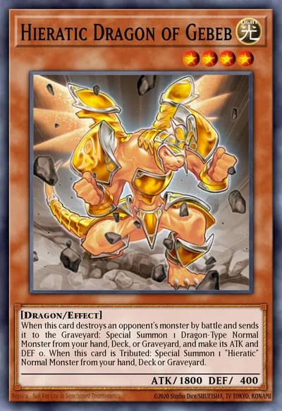 Dragão Hierático de Gebeb — Carta Yu-Gi-Oh!