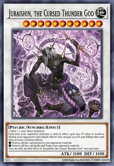 Juraishin, o Deus do Trovão Amaldiçoado — Carta Yu-Gi-Oh!