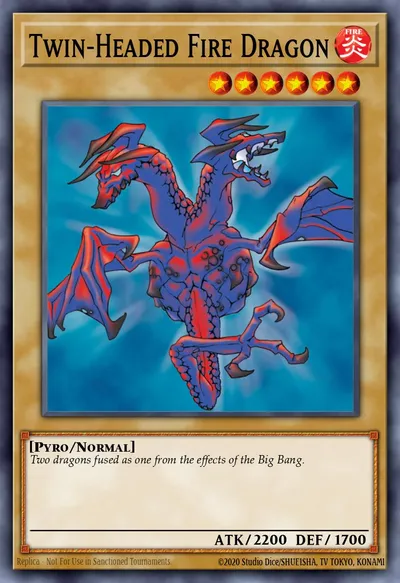 Dragão de Fogo de Duas Cabeças — Carta Yu-Gi-Oh!